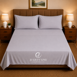 Completo Letto Matrimoniale 100% Cotone MADD home tinta unita lenzuola federe Made in Italy 0100