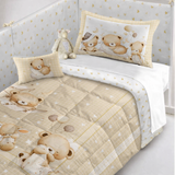 Trapunta per culla con paracolpi, HAPPY DREAM, Marta Marzotto, vari colori, 130×160cm Made in italy