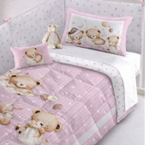 Trapunta per culla con paracolpi, HAPPY DREAM, Marta Marzotto, vari colori, 130×160cm Made in italy