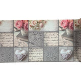Tappeto Passatoia ROSE SHABBY ROSA - Marta Marzotto 100% Made in Italy Gommato Antiscivolo Antimacchia stampa 3D