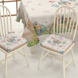 Confezione 6 Cuscini per Sedia con laccetti 4 punti, imbottiti, fantasia PASWOOD, Pasqua