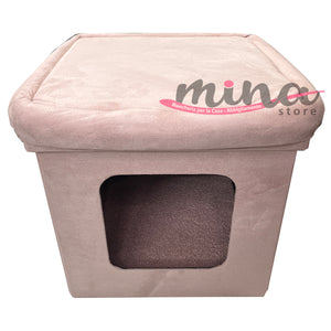 Pouf Contenitore quadrato / Cuccia Cane Gatto per animali, Preziosa home 0020