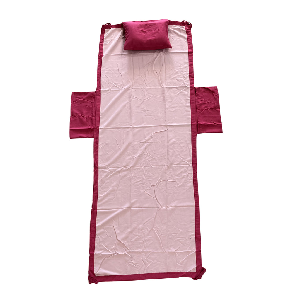Telo mare da lettino in microfibra con angoli elastici di colore fucsia Telo mare da lettino in microfibra con angoli elastici di colore fucsia