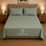 Completo Letto Matrimoniale 100% Cotone MADD home tinta unita lenzuola federe Made in Italy 0100