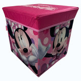 Pouf contenitore Vari personaggi Disney o Marvel, MINNIE, in stoffa Contenitore cubo salvaspazio 30cmx30cmx30cm 0921