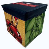 Pouf contenitore Vari personaggi Disney o Marvel, AVENGERS, in stoffa Contenitore cubo salvaspazio 30cmx30cmx30cm 0921