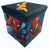 Pouf contenitore Vari personaggi Disney o Marvel, SPIDERMAN 2 , in stoffa Contenitore cubo salvaspazio 30cmx30cmx30cm 0921