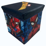 Pouf contenitore Vari personaggi Disney o Marvel, SPIDERMAN 2 , in stoffa Contenitore cubo salvaspazio 30cmx30cmx30cm 0921