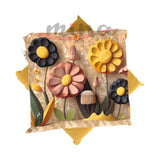 Confezione 6 Cuscini per Sedia SUNFLOWERS Marta Marzotto con laccetti 4 punti, imbottiti, copri sedia cucina coordinato