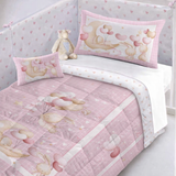 Trapunta per culla con paracolpi, SWEET DREAMS, Marta Marzotto, vari colori, 130cm × 160cm Made in italy