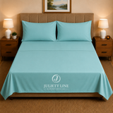 Completo Letto Matrimoniale 100% Cotone MADD home tinta unita lenzuola federe Made in Italy 0100