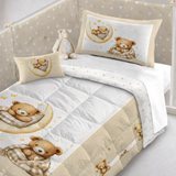 Trapunta per culla con paracolpi, TIME TO SLEEP, Marta Marzotto, vari colori, 130cm × 160cm Made in italy