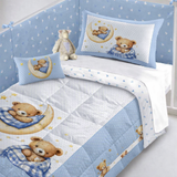 Trapunta per culla con paracolpi, TIME TO SLEEP, Marta Marzotto, vari colori, 130cm × 160cm Made in italy