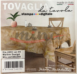 Tovaglia x6 o x12 MARBLE DESIGN - fantasia marmo Marta Marzotto, Made in Italy vari colori, tovaglia, copritavolo