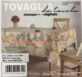 Tovaglia x6 o x12 MARBLE DESIGN - fantasia marmo Marta Marzotto, Made in Italy vari colori, tovaglia, copritavolo