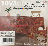 Tovaglia x6 o x12 MARBLE DESIGN - fantasia marmo Marta Marzotto, Made in Italy vari colori, tovaglia, copritavolo