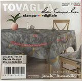 Tovaglia x6 o x12 MARBLE DESIGN - fantasia marmo Marta Marzotto, Made in Italy vari colori, tovaglia, copritavolo