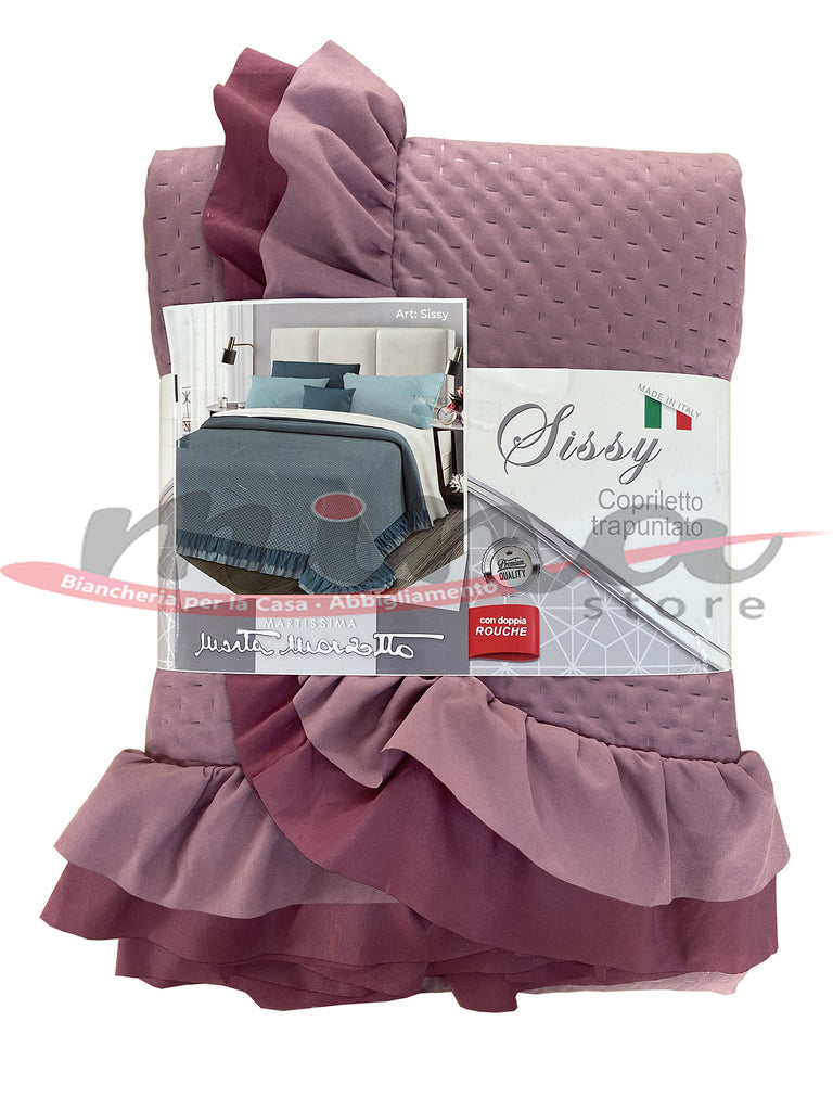 Copriletto Trapuntato Matrimoniale Con Balze - Microfibra Leggera | 260x270 Cm | Per Primavera/Estate - Foto 7