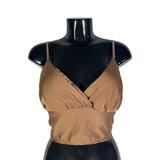 Top con spalline sottili e tessuto lucido, vari colori,  Made in Italy