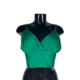 Top con spalline sottili e tessuto lucido, vari colori,  Made in Italy