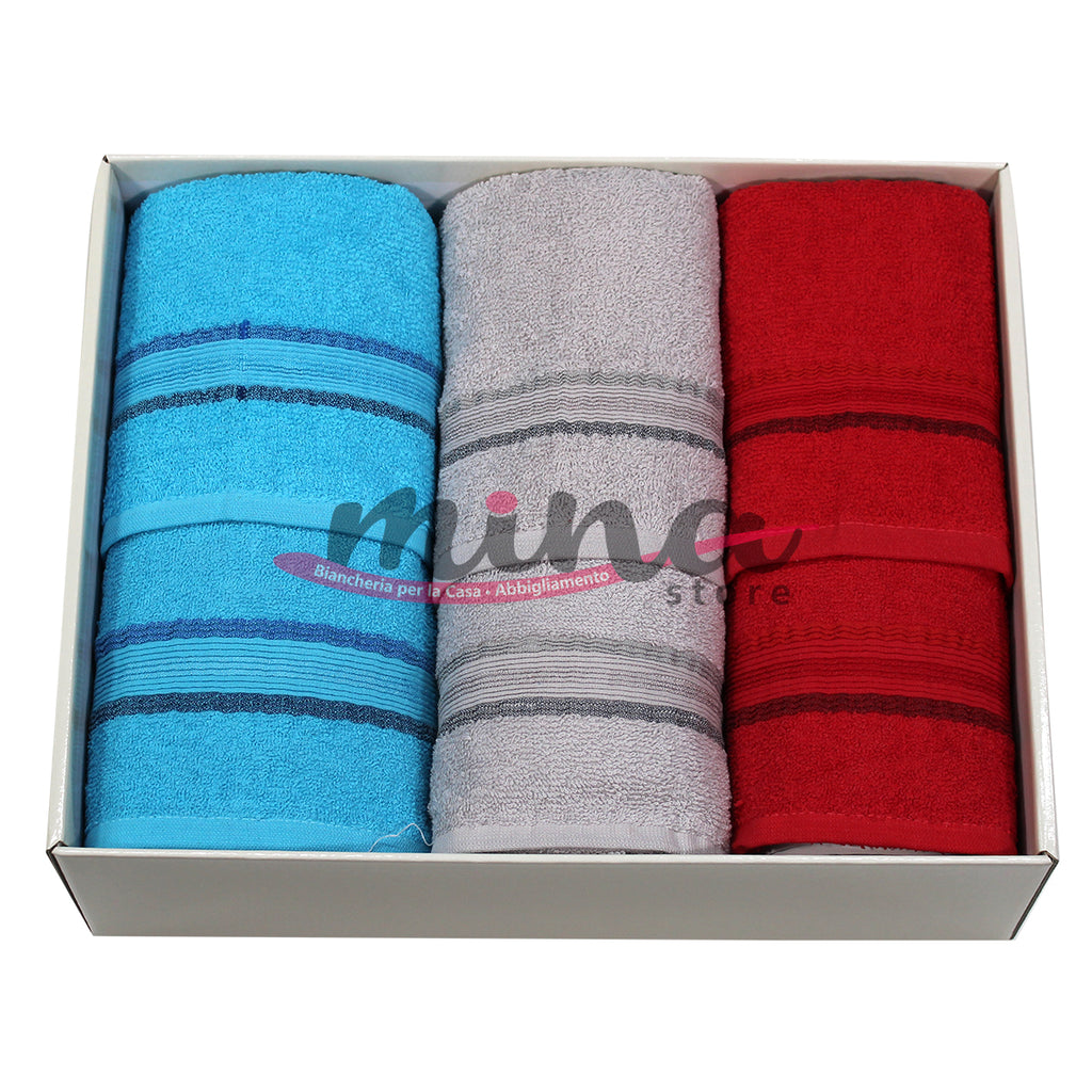 GLAMBURG Set di 6 asciugamani in 100% cotone ultra morbido, contiene 2 asciugamani da bagno GLAMBURG Set di 6 asciugamani in 100% cotone ultra morbido, contiene 2 asciugamani da bagno