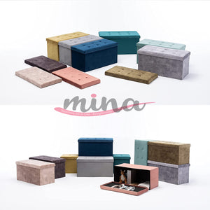 Pouf Panca Contenitore salvaspazio in velluto MARTA MARZOTTO ELEGANCE mod. MAGICO 76x38x38 VELLUTO Made in Italy