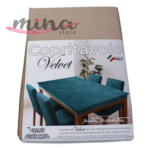 Copritavolo Elasticizzato Velvet Rettangolare x6 e x12 Posti MARTA MARZOTTO Mollettone Tessuto Elastico Made in Italy 0561/0562