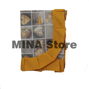 COPRITAVOLO Loneta Plastificato con Riccio fantasia SHABBY Moderno cucina Made in Italy 0389-0565